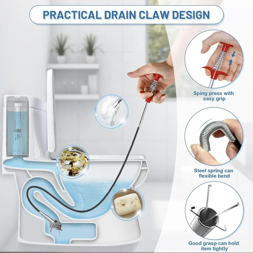 “Drain Snake Tool – Instantly Unclog Your Sink & Shower in Seconds 🚿🔥”