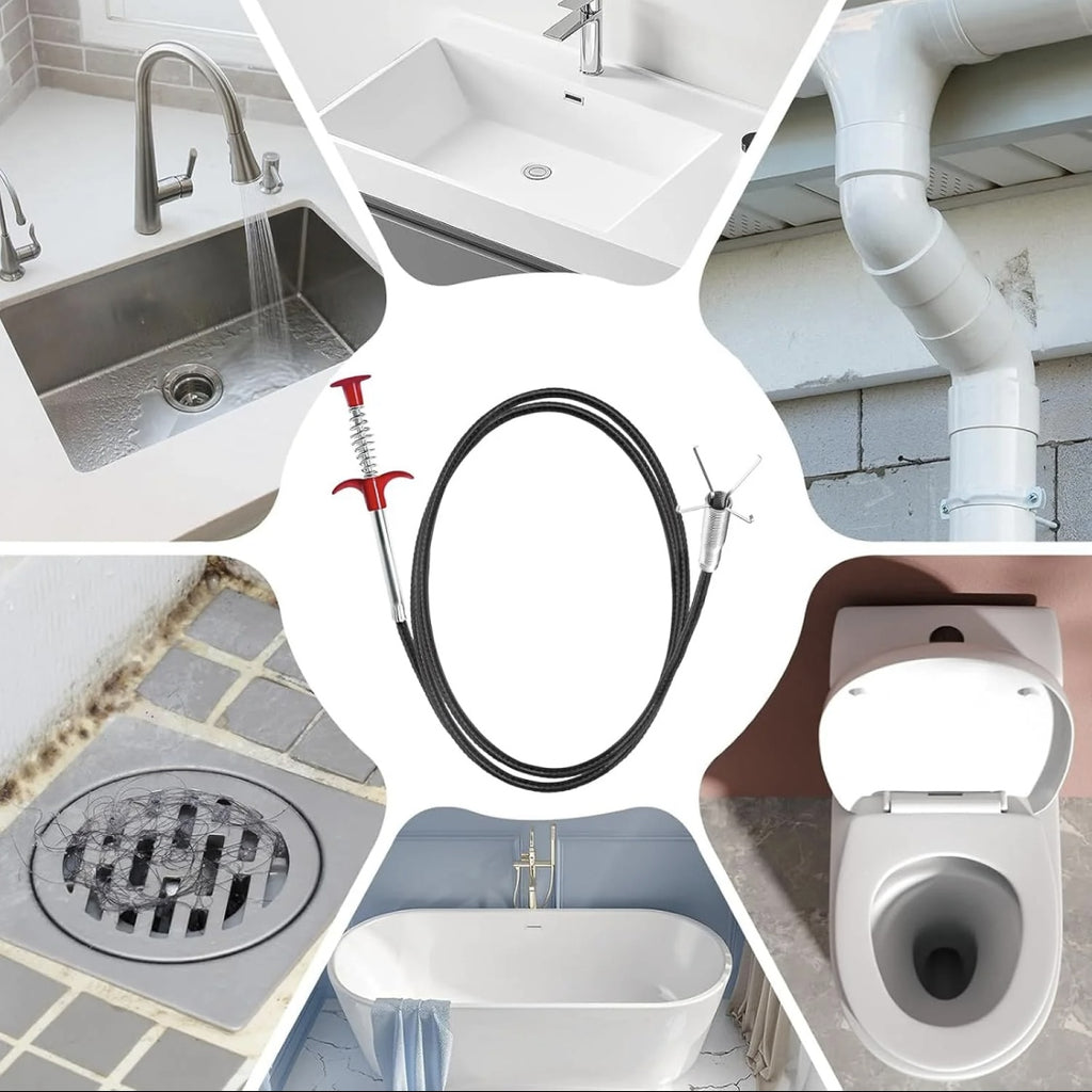 “Drain Snake Tool – Instantly Unclog Your Sink & Shower in Seconds 🚿🔥”